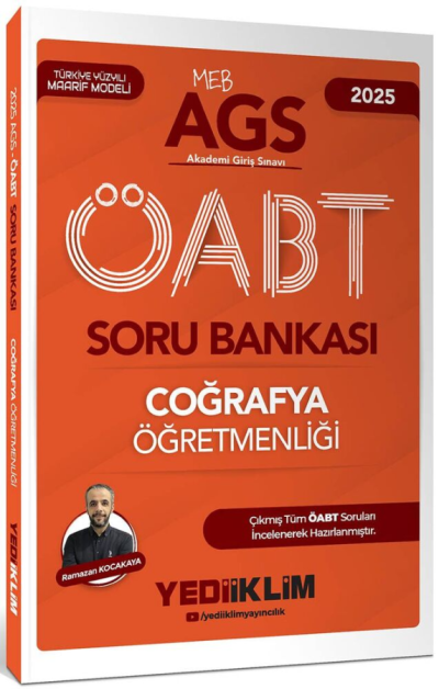 2025 MEB AGS ÖABT Coğrafya Öğretmenliği Soru Bankası Yediiklim Yayınları ANKA Fotokopi