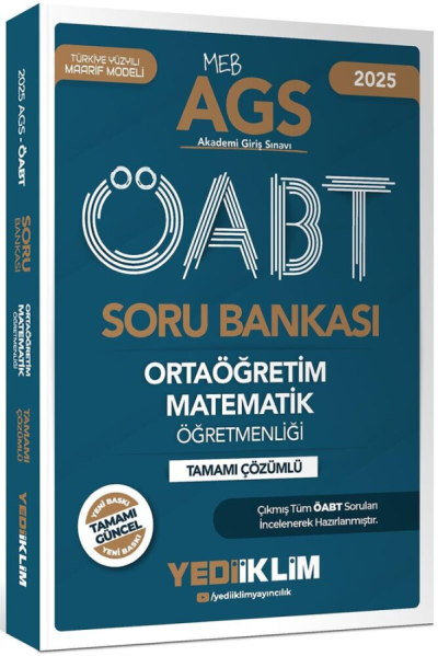 2025 MEB AGS ÖABT Ortaöğretim Matematik Öğretmenliği Tamamı Çözümlü Soru Bankası Yediiklim Yayınları ANKA Fotokopi