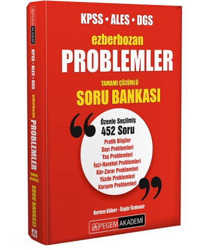 KPSS ALES DGS Problemler Ezberbozan Soru Bankası Pegem Yayınları ANKA Fotokopi