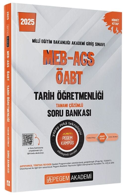 2025 MEB-AGS-ÖABT Tarih Öğretmenliği Tamamı Çözümlü Soru Bankası Pegem Akademi Yayıncılık ANKA Fotokopi