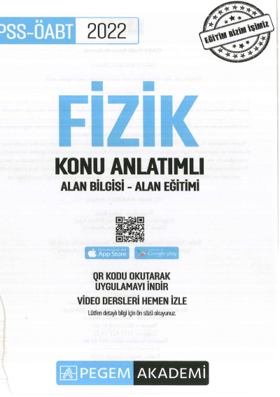 FİZİK KONU ANLATIMI ALAN BİLGİSİ-ALAN EĞİTİMİ ANKA Fotokopi