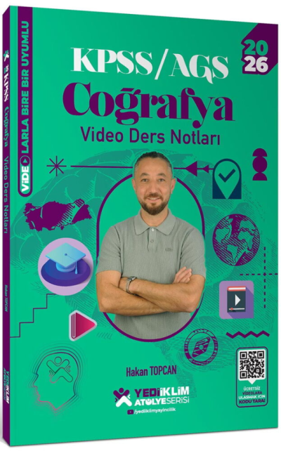 2026 KPSS Coğrafya Atölye Video Ders Notları Yediiklim Yayınları ANKA Fotokopi