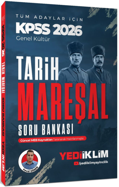 2026 KPSS Mareşal Genel Kültür Tarih Tüm Adaylar İçin Soru Bankası Yediiklim Yayınları ANKA Fotokopi