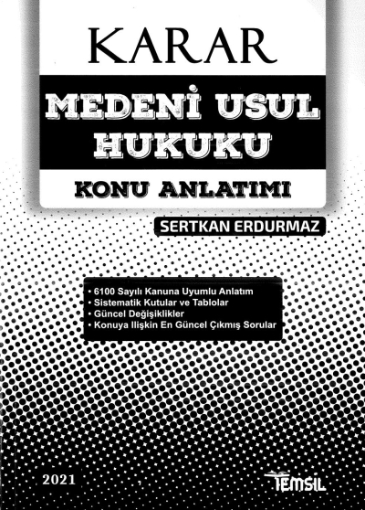 KARAR MEDENİ USUL HUKUKU KONU ANLATIMI ANKA Fotokopi