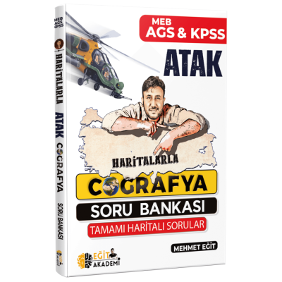 2025 MEB AGS KPSS Haritalarla Atak Coğrafya Soru Bankası Eğit Akademi ANKA Fotokopi