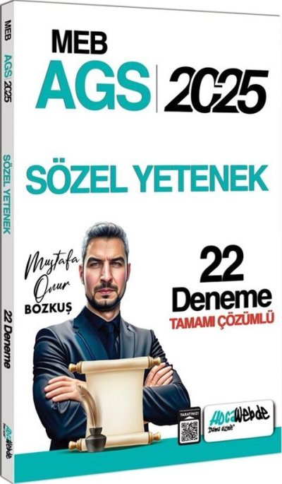 2025 MEB-AGS Sözel Yetenek 22 Deneme Çözümlü Mustafa Onur Bozkuş HocaWebde Yayınları ANKA Fotokopi