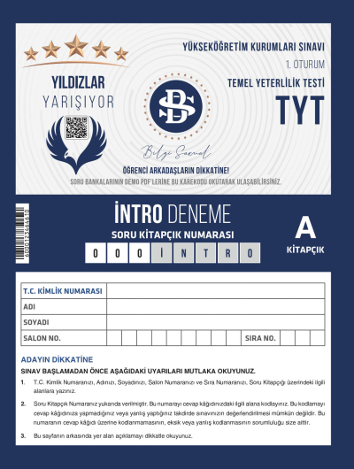 Yıldızlar Yarışıyor TYT İntro Deneme Bilgi Sarmal ANKA Fotokopi