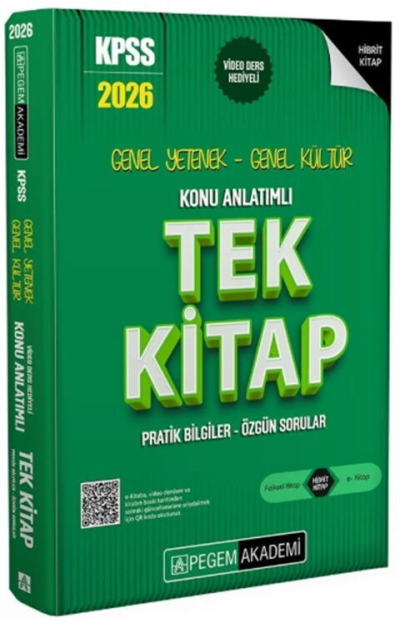 2026 KPSS Genel Yetenek Genel Kültür Konu Anlatımlı Tek Kitap Pegem Akademi Yayınları ANKA Fotokopi