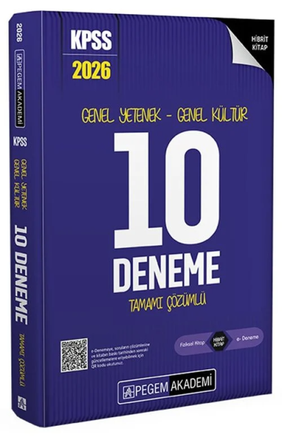 2026 KPSS Genel Yetenek Genel Kültür Tamamı Çözümlü 10 Deneme Pegem Akademi Yayıncılık ANKA Fotokopi
