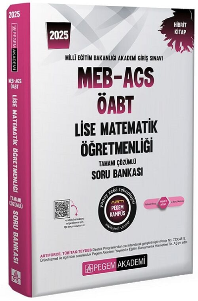 2025 MEB-AGS-ÖABT Lise Matematik Öğretmenliği Tamamı Çözümlü Soru Bankası Pegem Akademi Yayıncılık ANKA Fotokopi