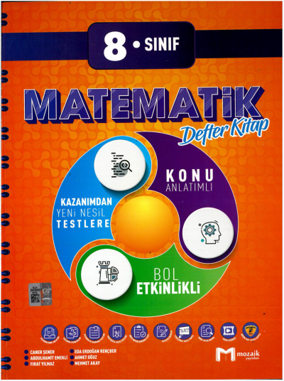 8. Sınıf Matematik İntro Konu Anlatımlı Defter Kitap Mozaik Yayınları ANKA Fotokopi