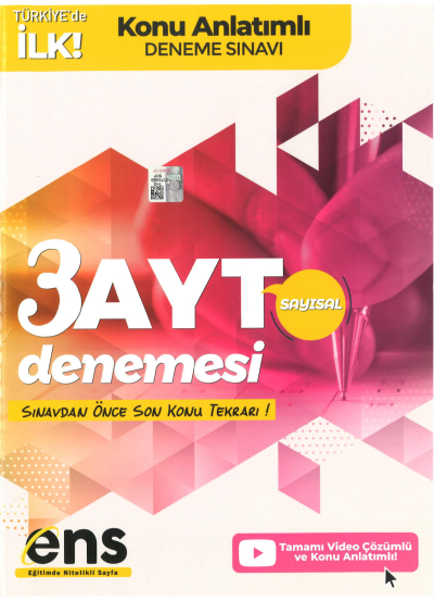 AYT Sayısal Destek 3 lü Özel Konu Anlatımlı Deneme ANKA Fotokopi