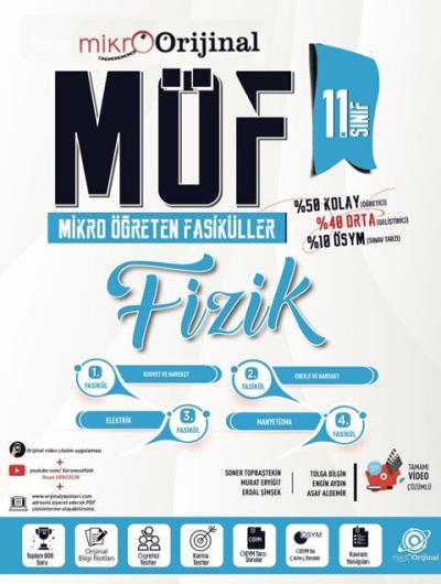 Mikro 11. Sınıf Fizik MÖF Mikro Öğreten Fasiküller Orijinal Yayınları ANKA Fotokopi