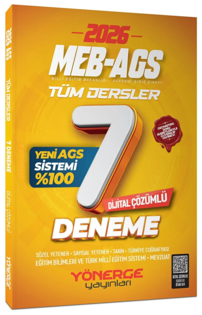 2026 MEB-AGS Tüm Dersler 7 Deneme Çözümlü Yönerge Yayınları ANKA Fotokopi