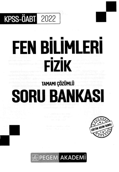 FEN BİLİMLERİ FİZİK TAMAMI ÇÖZÜMLÜ SORU BANKASI ANKA Fotokopi