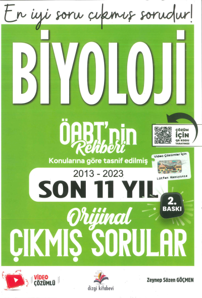 ÖABT BİYOLOJİ KONULARINA GÖRE TASNİF EDİLMİŞ 2013-2023 ORJİNAL ÇIKMIŞ SORULAR ANKA Fotokopi