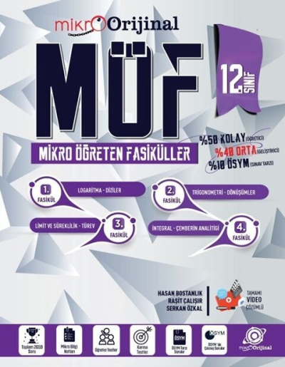 Mikro 12. Sınıf Matematik MÖF Mikro Öğreten Fasiküller Orijinal Yayınları (4 Fasikül) ANKA Fotokopi