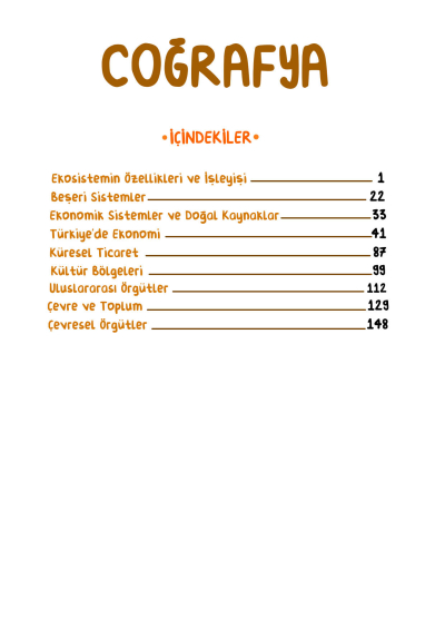 AYT Coğrafya Vip Notlar Vin Kampüs ANKA Fotokopi