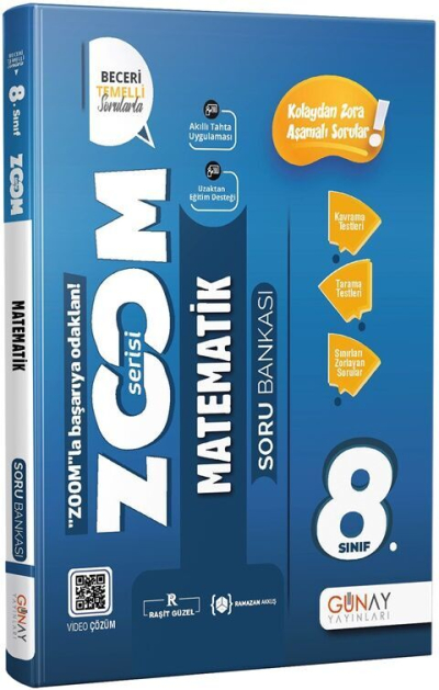 8.Sınıf LGS Yeni Zoom Matematik Soru Bankası Günay Yayınları ANKA Fotokopi