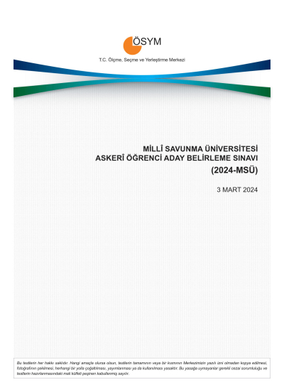 MSÜ Çıkmış Sorular 2018-2024 ANKA Fotokopi