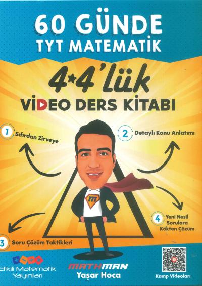 60 GÜNDE TYT MATEMATİK 4*4'lÜK VİDEO DERS KİTABI ANKA Fotokopi