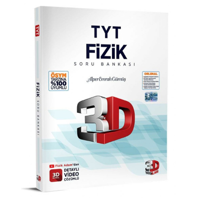 TYT 3D Fizik Tamamı Video Çözümlü Soru Bankası 3D Yayınları ANKA Fotokopi