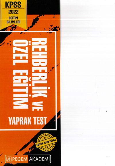 REHBERLİK VE ÖZEL EĞİTİM YAPRAK TEST ANKA Fotokopi