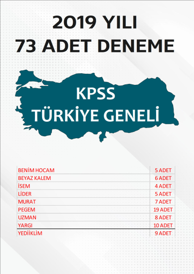 73 ADET TG DENEME 2019 YILI TG LİSTEMİZDEKİ TÜM YAYINLARI KAPSAR (TG127-TG135 ARASI) ANKA Fotokopi