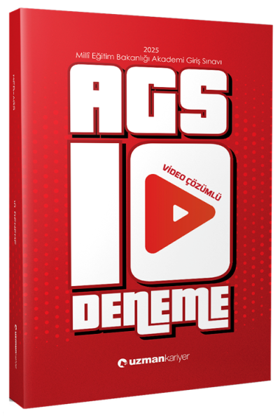 2025 MEB-AGS 10 Deneme Çözümlü Uzman Kariyer Yayınları ANKA Fotokopi