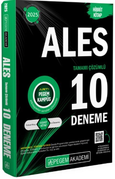2025 ALES Tamamı Çözümlü 10 Deneme Pegem Akademi Yayıncılık ANKA Fotokopi