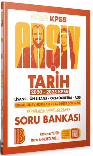 2026 KPSS Arşiv Tarih Soru Bankası Benim Hocam Yayınları ANKA Fotokopi