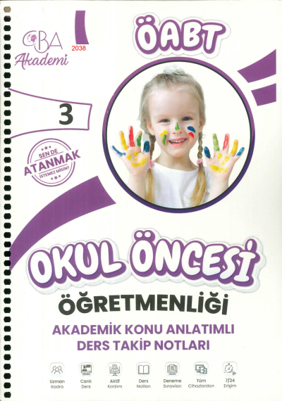 ÖABT OKUL ÖNCESİ ÖĞRETMENLİĞİ AKADEMİK KONU ANLATIMLI DERS TAKİP NOTLARI 3. KİTAP ANKA Fotokopi