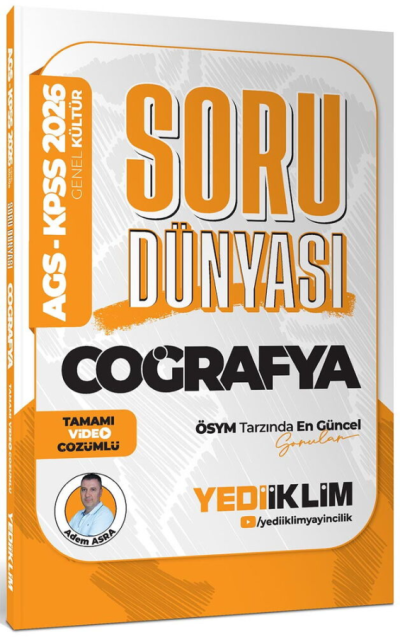 2026 KPSS-AGS Coğrafya Tamamı Video Çözümlü Soru Dünyası Yediiklim Yayınları ANKA Fotokopi