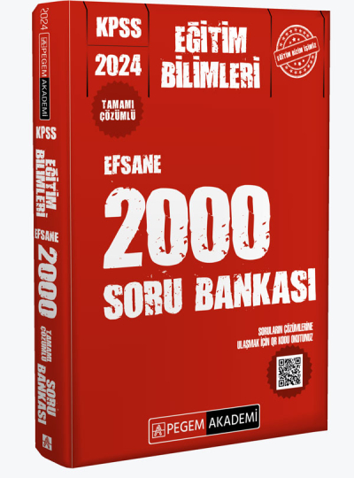 2024 KPSS Eğitim Bilimleri Çözümlü Efsane 2000 Soru Bankası ANKA Fotokopi