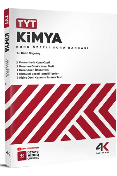 TYT Kimya Konu Özetli Soru Bankası 4K Yayınları ANKA Fotokopi