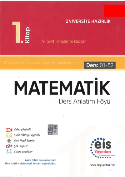 YKS Matematik 1. Kitap Ders Anlatım Föyü (Ders 01-52) ANKA Fotokopi