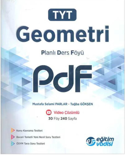 TYT Geometri Planlı Ders Föyü PDF Eğitim Vadisi Yayınları ANKA Fotokopi