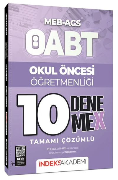 2025 ÖABT MEB-AGS Okul Öncesi Öğretmenliği 10 DenemeX Çözümlü İndeks Akademi Yayıncılık ANKA Fotokopi