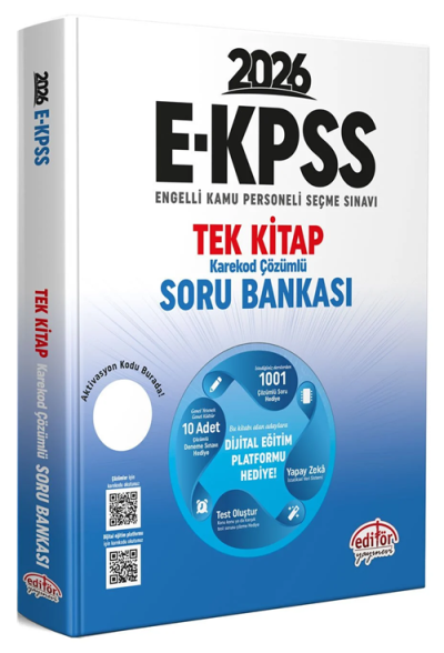 2026 EKPSS Tek Kitap Soru Bankası Editör Yayınevi ANKA Fotokopi