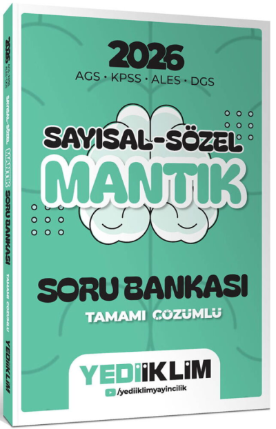 2026 AGS KPSS ALES DGS Sayısal Sözel Mantık Tamamı Çözümlü Soru Bankası Yediiklim Yayınları ANKA Fotokopi