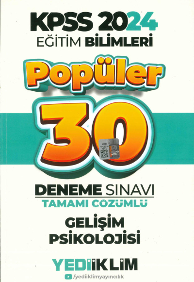 REHBERLİK VE ÖZEL EĞİTİM POPÜLER 30 DENEME TAMAMI ÇÖZÜMLÜ