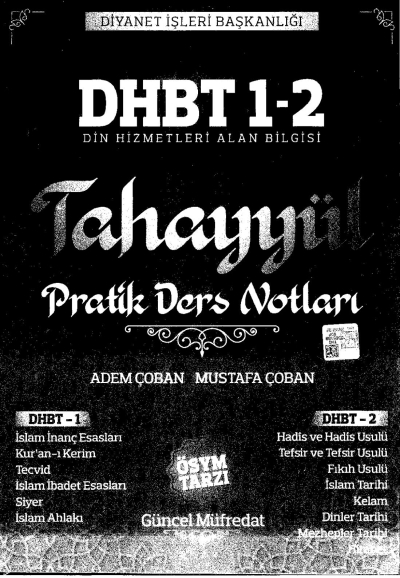 TAHAYYÜL PRATİK DERS NOTLARI DHBT 1-2 ANKA Fotokopi
