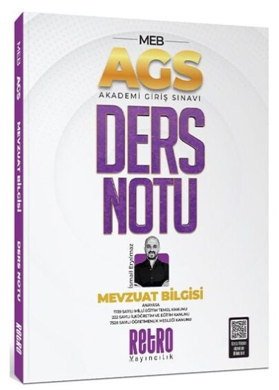 2025 MEB AGS Mevzuat Bilgisi Ders Notu Retro Kitap ANKA Fotokopi