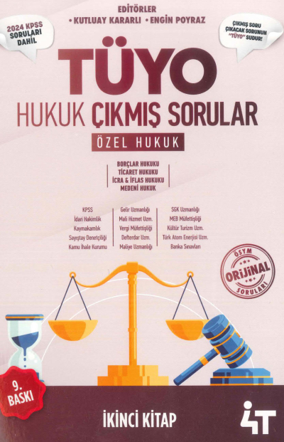 Tüyo Hukuk Çıkmış Sorular (Özel Hukuk) 2024 KPSS Soruları Dahil ANKA Fotokopi