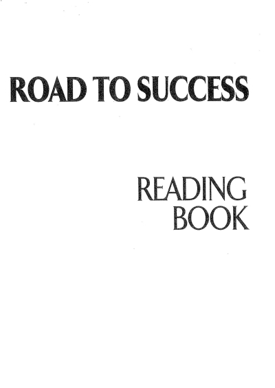 ROAD TO SUCCESS READING BOOK ANKA Fotokopi