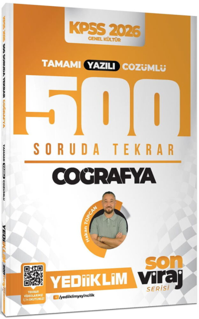2026 KPSS AGS Coğrafya Son Viraj Serisi Tamamı Yazılı Çözümlü 500 Soruda Genel Tekrar Kampı Yediiklim Yayınları ANKA Fotokopi