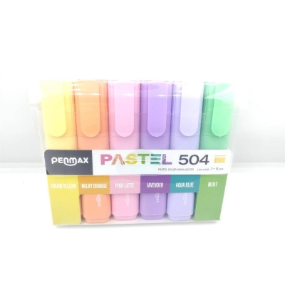 Penmax Fosforlu Işaretleme Kalemi Pastel Renkler 6'lı Set ANKA Fotokopi