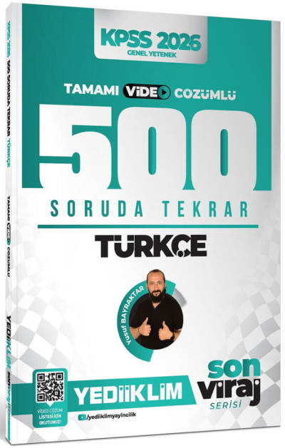 2026 KPSS Türkçe Son Viraj Serisi Tamamı Video Çözümlü 500 Soruda Genel Tekrar Kampı Yediiklim Yayınları ANKA Fotokopi
