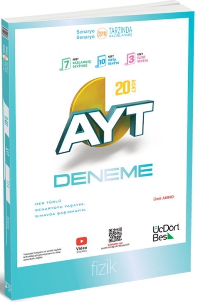 AYT 20 li Fizik Deneme Üç Dört Beş Yayınları ANKA Fotokopi