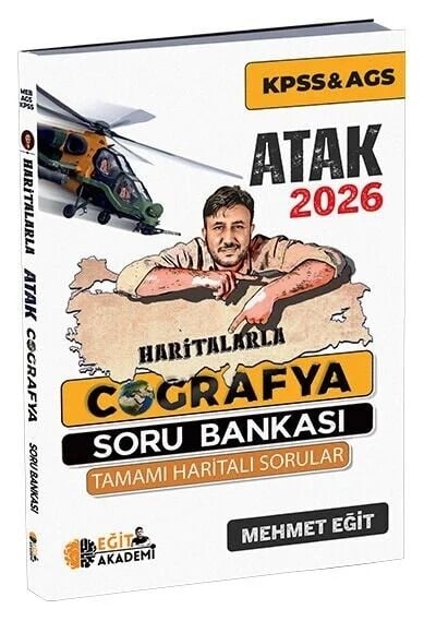 2026 MEB AGS KPSS Haritalarla Atak Coğrafya Soru Bankası Eğit Akademi ANKA Fotokopi
